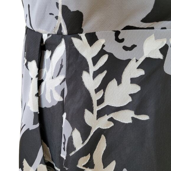 NWT Alex Evenings Floral Print Long Maxi Dress Pockets Size 10 Black White Event - Picture 8 of 13